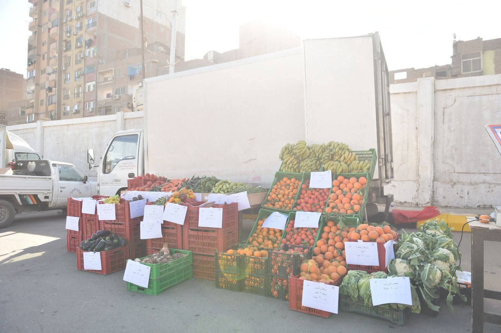 وزارة التموين تفتتح سوق اليوم الواحد بمنطقة إمبابة في الجيزة